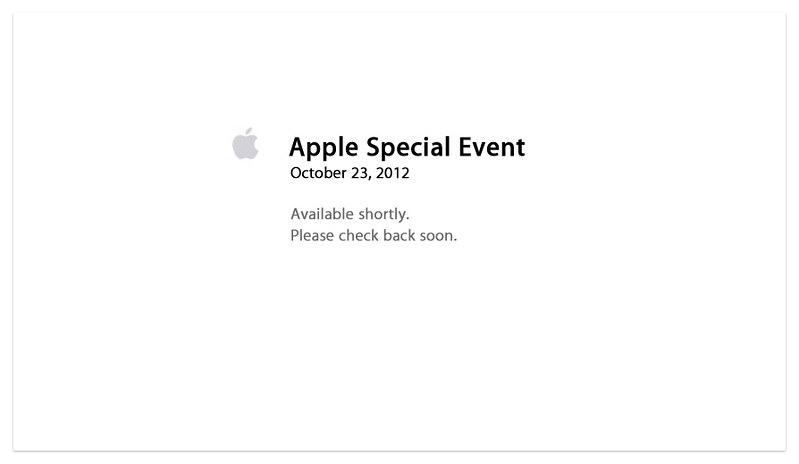Apple Special Event - Oct 23, 2012