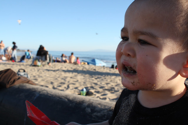 Sand in the mouth!