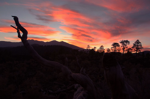 sunset arizona volcano lava crater