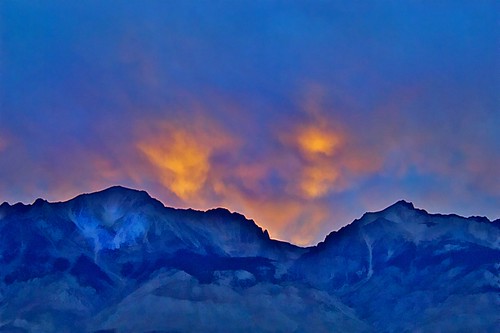 sunset clouds landscape sierranevada impressionistic bw13