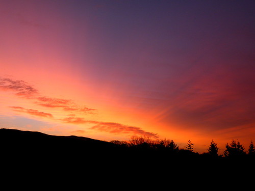 uk pink trees winter sky orange cloud nature silhouette yellow wales clouds sunrise dawn countryside colours purple hill january hills chemtrails 2013 chemcloud geoengineering rospix
