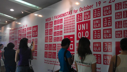 Uniqlo fashion wall