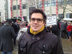 WestfÃ¤lische Rundschau (WR)-Demonstration in Dortmund: Alexander Vogt (SPD)
