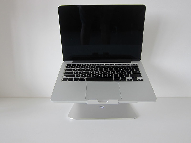 ErgoSilver Laptop Stand - With MacBook Pro 13 - Front