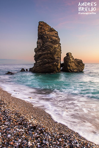 sunset sea españa beach canon atardecer mar spain rocks playa andalucia molino coastline papel malaga rocas nerja orilla axarquia 60d molinodepapel
