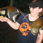 Lyz with mona monkeys