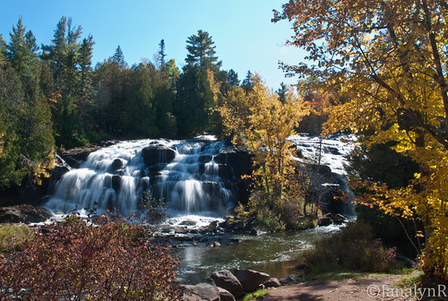 autumn water river seasons michigan falls waterfalls bond upperpeninsula bondfalls