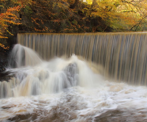 autumn river scotland waterfall colours view renfrewshire lochwinnoch rivercalder