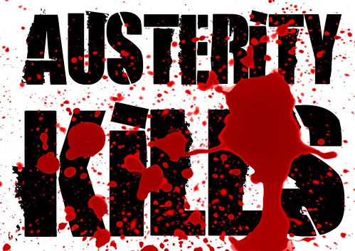 Austerity kills - poster
