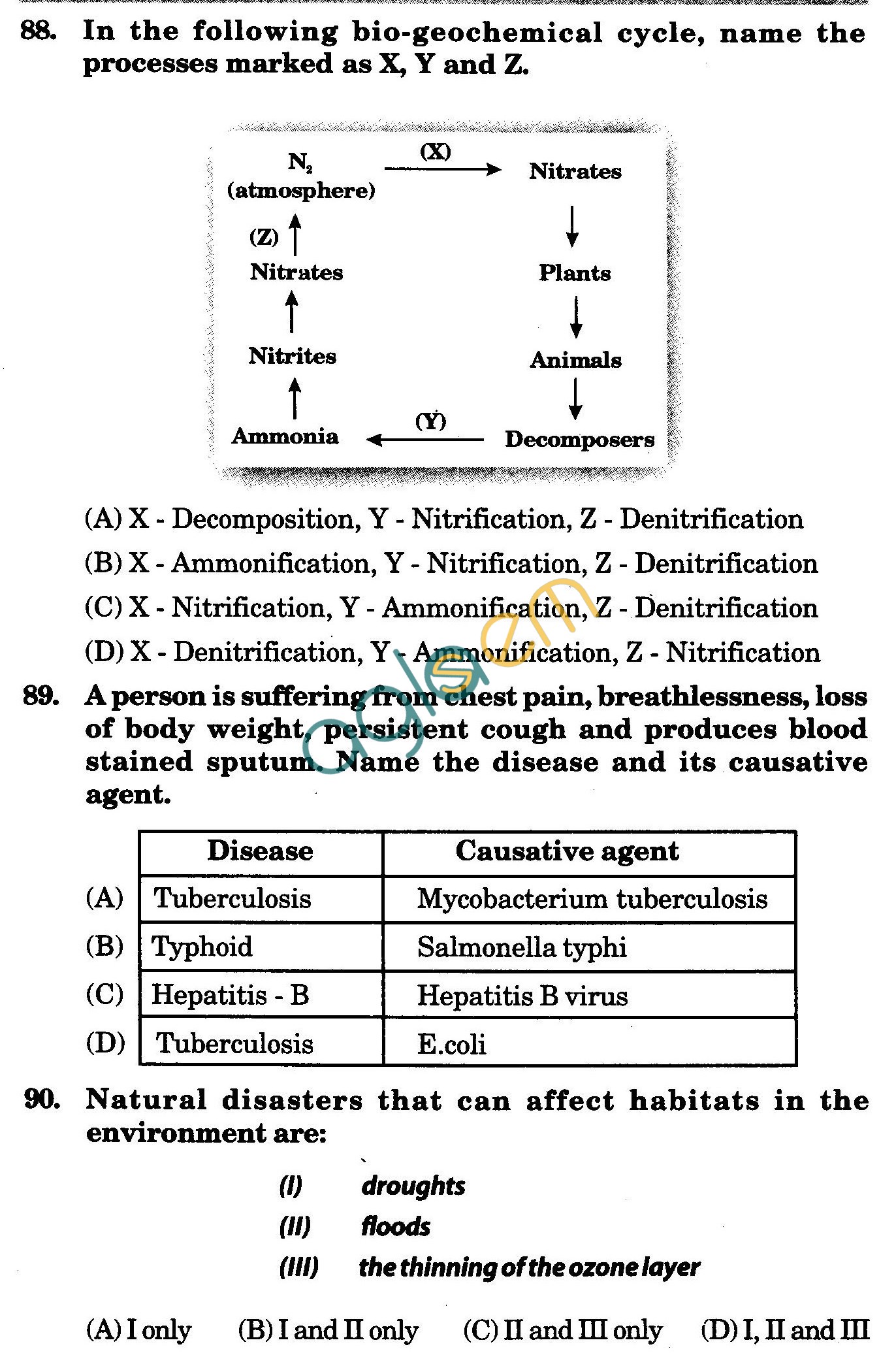 NSTSE 2009 Class IX Question Paper with Answers - Biology