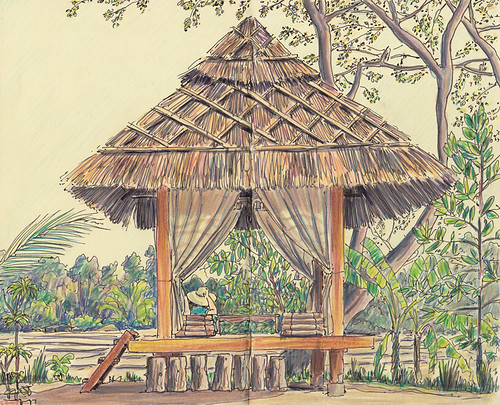 art moleskine illustration garden thailand drawing sketchbook