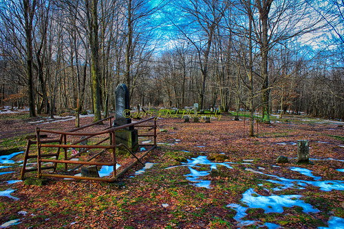 winter cemetery outdoors hdr