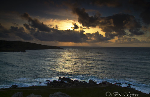 sunset sea sky bench point cornwall seat hill stives theisland reflectionclouds sigma1770 canon7d