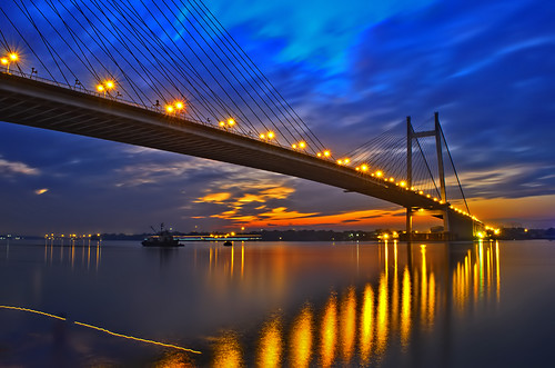 longexposure bridge india night lowlight nikon westbengal photomix kolkta 2ndhowrahbridge d5100 bestcapturesaoi