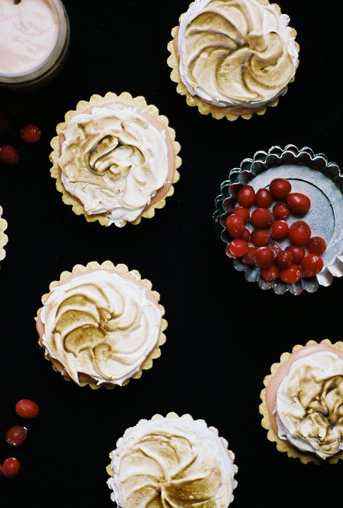 cranberry meringue tartlets