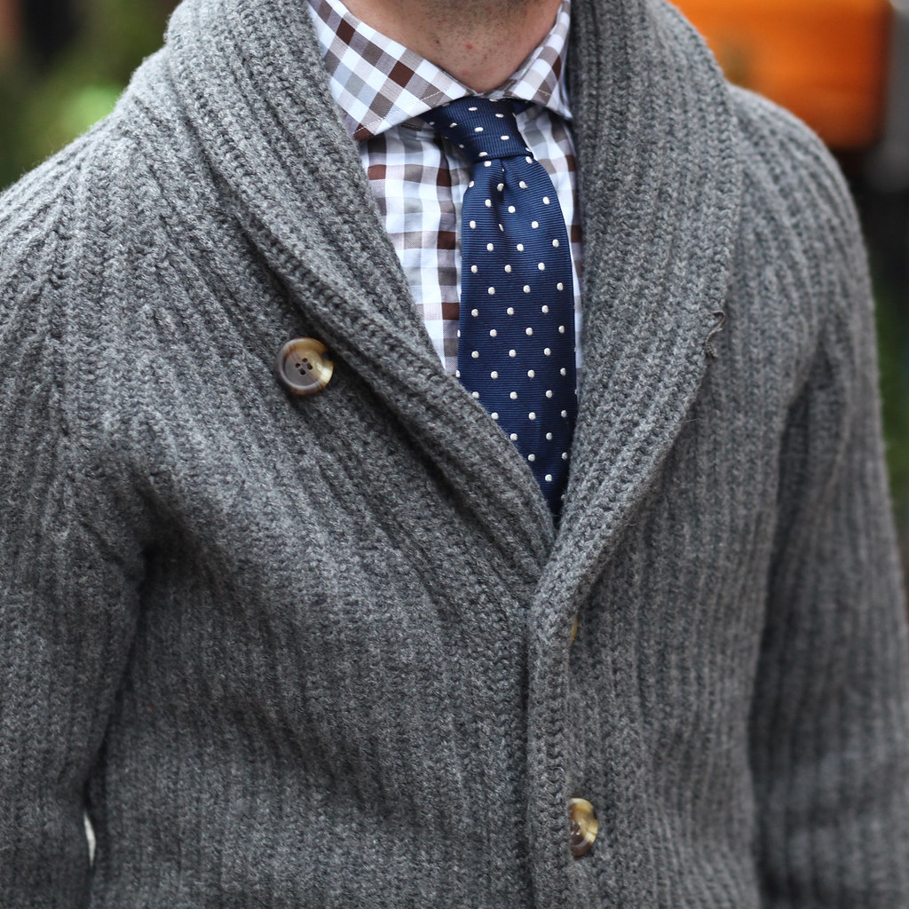 Hardie Shawl Collar Cardigan Grey | Business casual men, Men casual ...