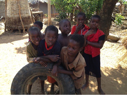 Children with tyre