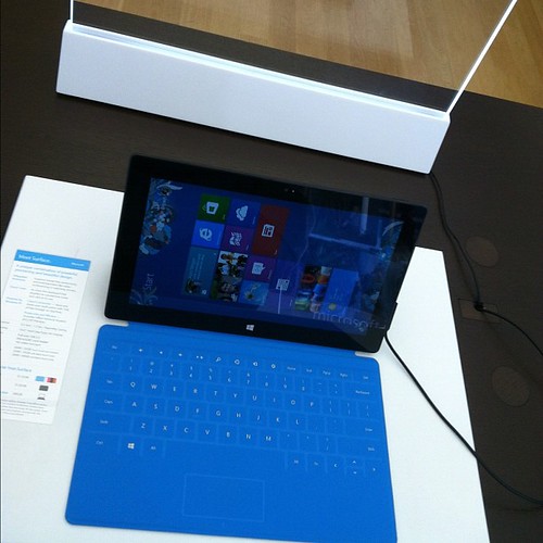 Microsoft Surface. Nice hardware, a bit wonky at responding to orientation change events but promising!