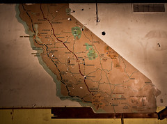 California Tourist Map at Tagus Ranch Restaurant