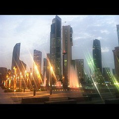 water fountain and lighting of Al Hamra Mall in Kuwait