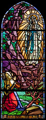 vitrail de l'église St Blaise/St Martin à Chaudes Aigues. - Photo of Noalhac