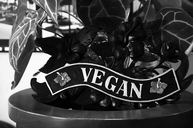 Bali vegan warung sign