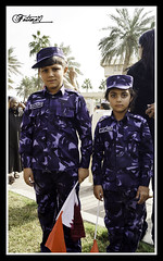 Kids on their Military Uniform
