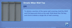 Ornate Milan Wall Top