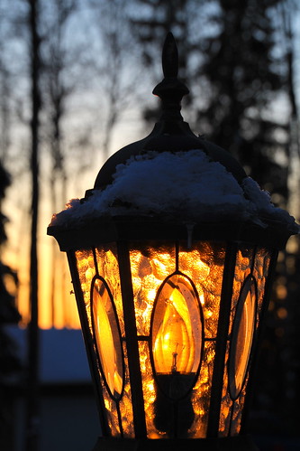 november light sunset lamp alaska yard canon golden glow afternoon front days growing shorter northpole