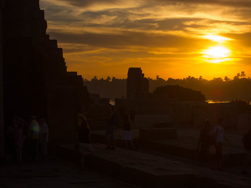 sunset temple egypt aswan komombo mliha