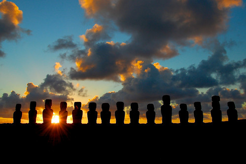 chile sunset sun clouds sunrise island cloudy moai easterisland rapanui isladepascua ahutongariki miguelyn bestcapturesaoi magicunicornverybest elitegalleryaoi