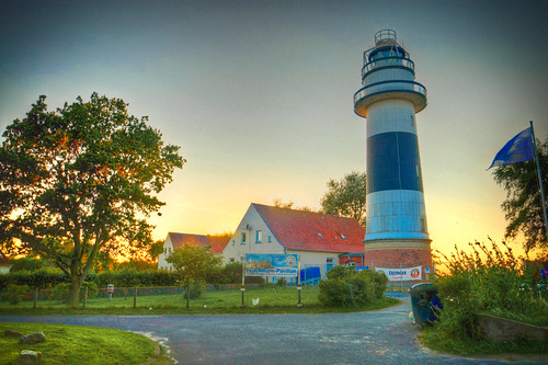 sunset lighthouse dusk fjord kiel leuchtturm bülk hdr3px