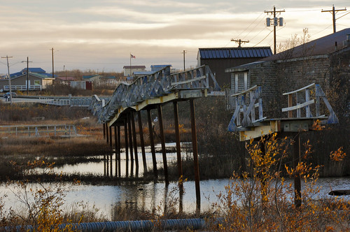 wood bridge sunset abandoned broken alaska bush unitedstates tundra dilapidated bethel 2012