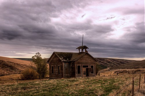 abandoned schoolhouse