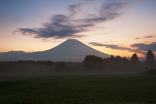 sunrise landscape volcano outdoor backlit mtfuji