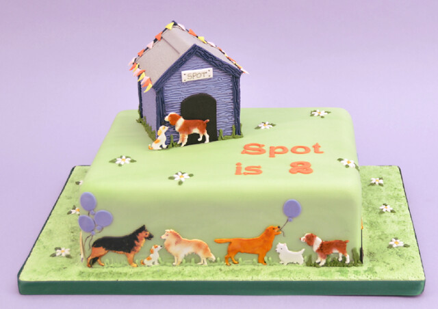 Dog Set Cake by CakeCraft
