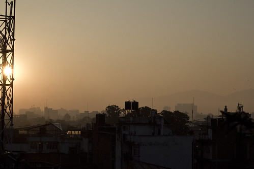 city nepal rooftop sunrise kathmandu