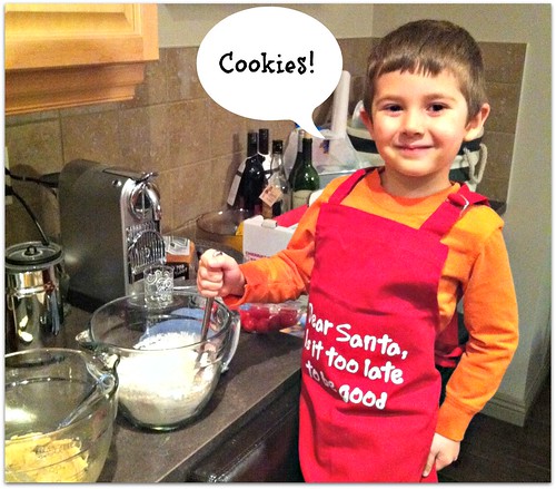 Making cookies.