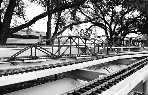 ranch railroad bridge blackandwhite bw white black monochrome car train blackwhite model highway texas 21 railway rr hwy passenger rattlesnake crockett pecans truss pontist