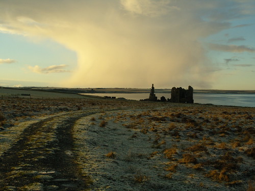 road blue winter sunset shadow sea sky sun snow castle ice beach field skyline clouds fence coast scotland highlands rocks cloudy coastal remote lonely seafront clan moat sinclair wick caithness clans girnigoe pwwinter