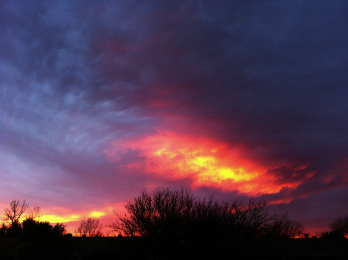 sunset sky sunlight weather clouds backyard texas
