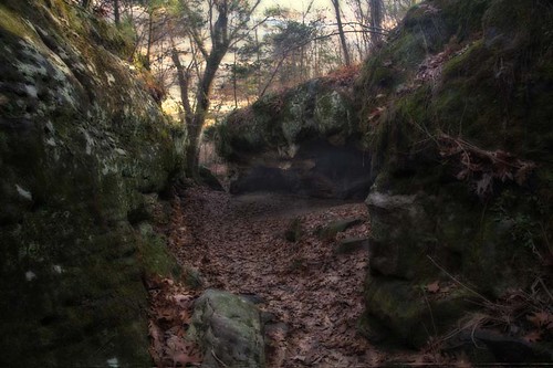 autumn art horizontal forest landscape rocks warm dusk trail missouri ethereal spiritual hdr 2012 enlightened