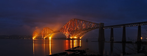bridge sunset urban sun mist set night sunrise dawn evening nighttime rise forthbridge queensferry forthrailbridge railbridge scotlandfog duskmorning