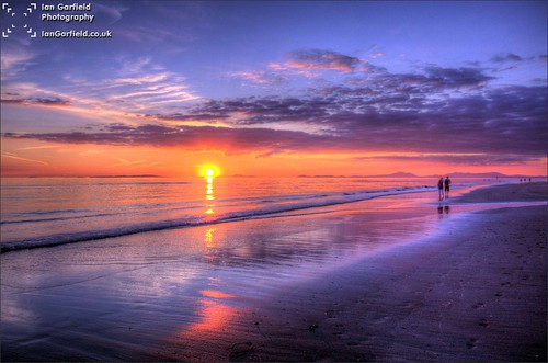 sunset sea sun color colour wales clouds ian photography seaside sand waves north paddle shore garfield hdr barmouth