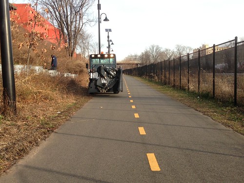 Trail maintaining on a cold January
