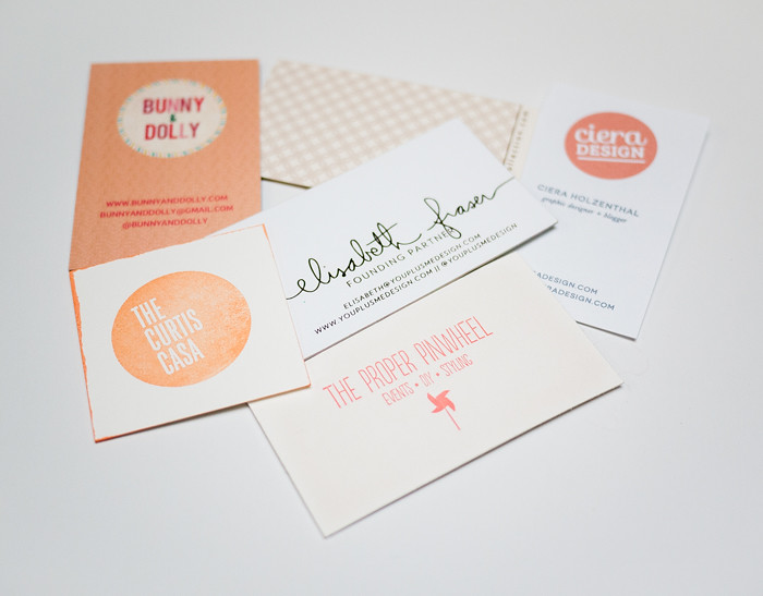 Alt Summit Business Cards 2013 - Coral and Peach Pile