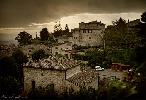 morning italy nature landscape town tuscany hilltown stigliano tocchi