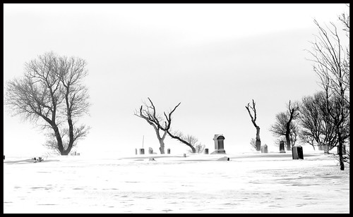 winter snow canada cemetery saskatchewan