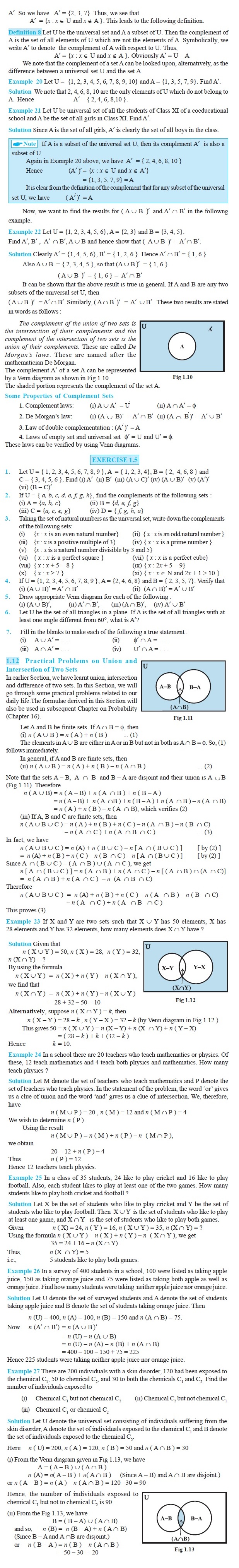 NCERT Class XI Mathematics Chapter 1 – Sets