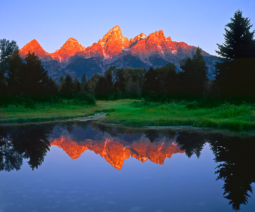 usa mountains color reflection water sunrise landscape nationalpark peace wyoming tetons iconic sandyhook grandtetonnationalpark schwabacherslanding davidshield